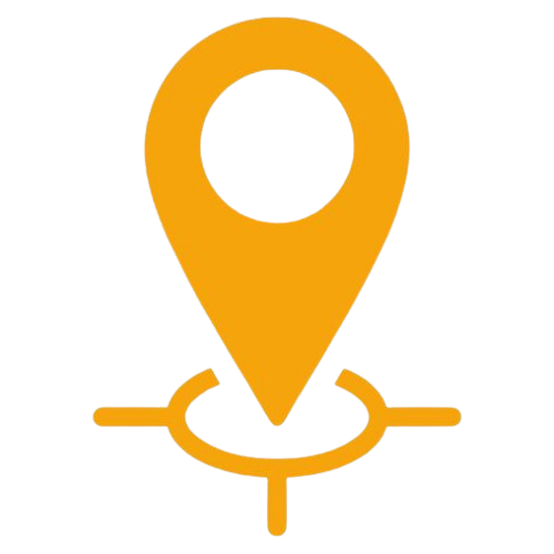 Icône d’un repère de localisation sur une cible, représentant l’identification d’opportunités d’implantation.