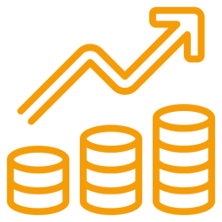 Icône croissance et performance financière 