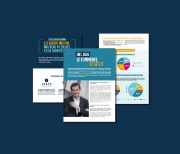 Visuel du whitepaper SIEC 2026 « Le commerce, ça se vit » présentant des analyses d’experts du secteur et des tendances sur les loisirs indoor et l’immobilier de commerce.